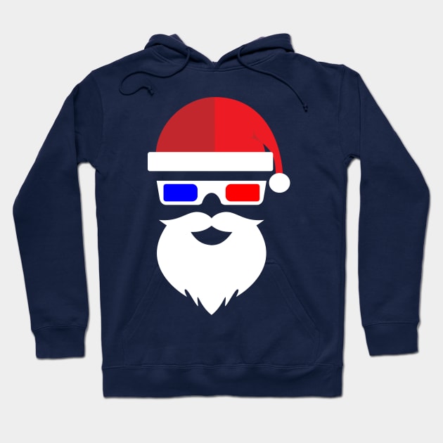 3d Glasses Santa Hat and Beard Shirt Hoodie by Brobocop